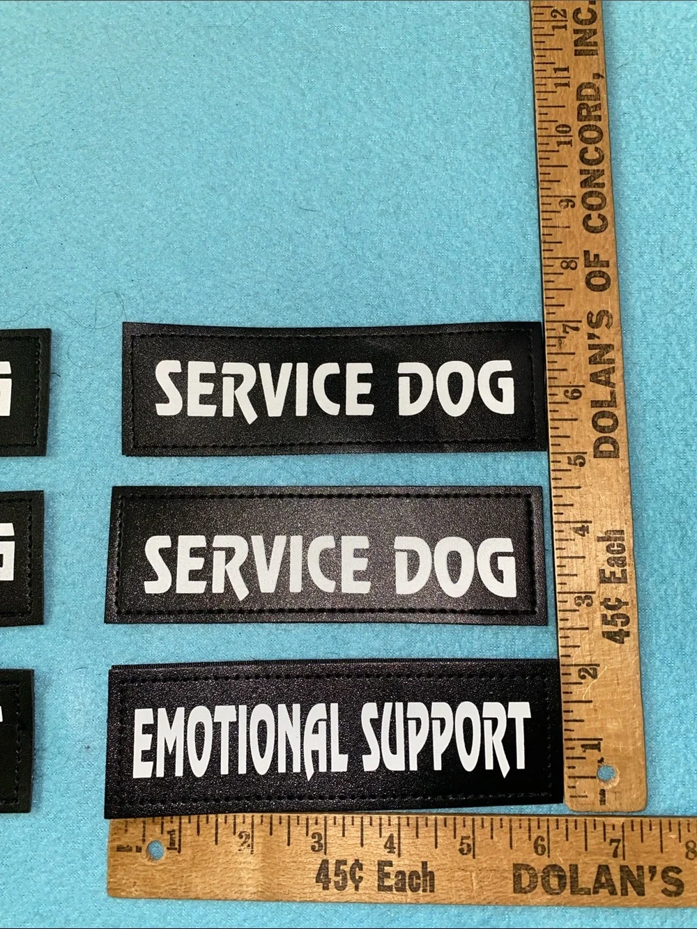 PATCH SET Service Dog & Emotional Support for Harnesses NEW size 2” X  6”